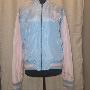 Melanie Martinez Bomber Jacket – Pastel Blue & Pink – Gently Worn –